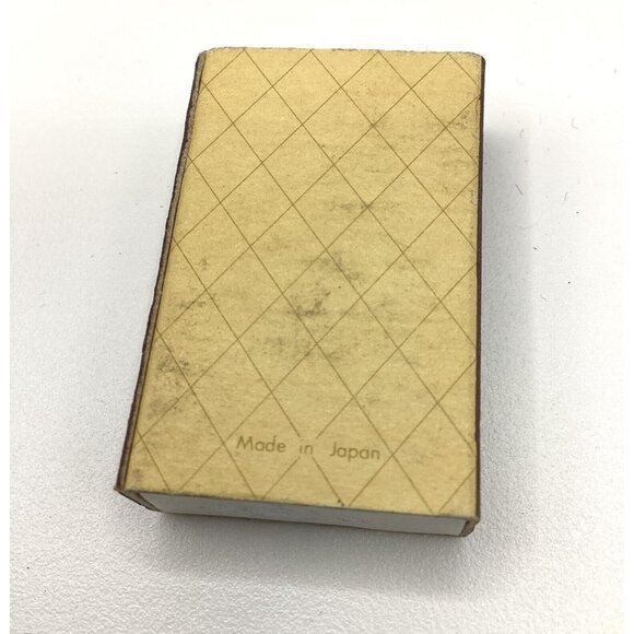 1960s Flower Match Box Cover Gold Tone With Advertising Matchbox - Picture 8 of 10